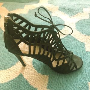 DV by Dolce Vita Black Lace Up Heels